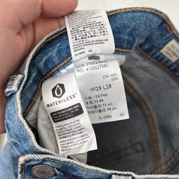 Levi's Women's 501 Skinny Ripped Light Blue Jeans - Picture 3 of 4